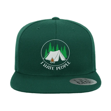 I Hate People Embroidered Flat Bill Hat
